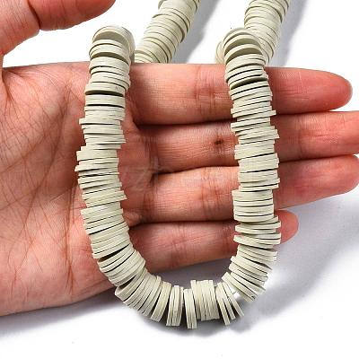 Flat Round Handmade Polymer Clay Beads CLAY-R067-12mm-02-1