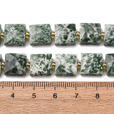 Natural Green Spot Jasper Beads Strands G-F839-A23-01-1