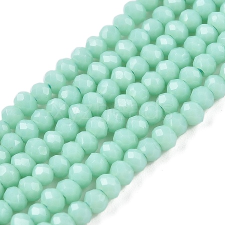 Opaque Solid Color Glass Beads Strands EGLA-T021-02D-1