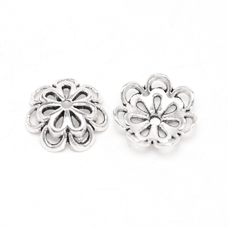 Multi-Petal Tibetan Style Alloy Bead Caps FIND-WH0100-34C-AS-1