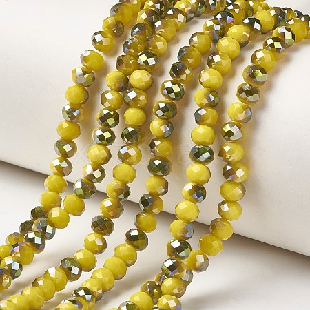 Electroplate Opaque Glass Beads Strands LS-EGLA-A034-P4mm-S07-1