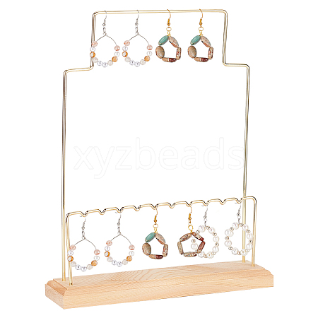 Iron Multi-Tier Earring Display Organizer Holder EDIS-WH0035-05LG-1