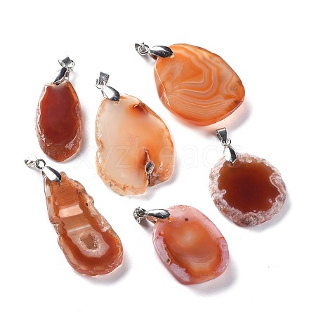 Natural Agate Pendants G-H231-20-1