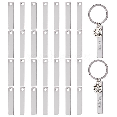 40Pcs 201 Stainless Steel Pendants STAS-DC0016-30B-1