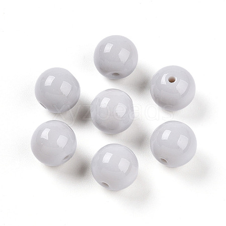 Opaque Solid Color Glass Beads X1-GLAA-N007-10mm-A08-1