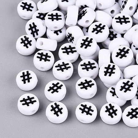 Opaque Acrylic Beads SACR-Q001-10B-1