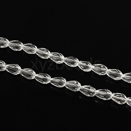 Transparent Glass Bead Strands GLAA-Q042-47-1