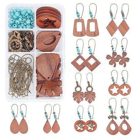 SUNNYCLUE Bohemia Dangle Hoop Earring DIY Making Kit DIY-SC0017-65-1