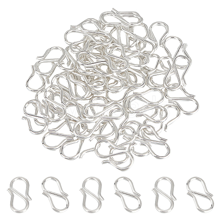 Unicraftale 50Pcs 304 Stainless Steel S-Hook Clasps STAS-UN0047-13-1