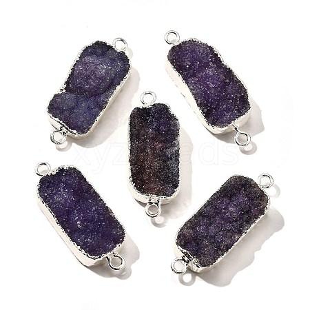 Natural Dyed Quartz Crystal Links Connector Charms G-K189-02S-05-1