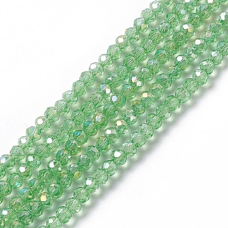 Electroplate Glass Beads Strands LS-EGLA-R048-2mm-10-1