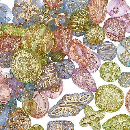 2 Bags Transparent Acrylic Beads MACR-PA0001-17B-1