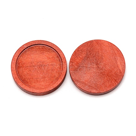 Wood Cabochon Settings WOOD-WH0024-32B-1