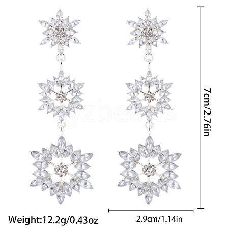 Christmas Alloy Dangle Stud Earrings FS-WG10992-29-1