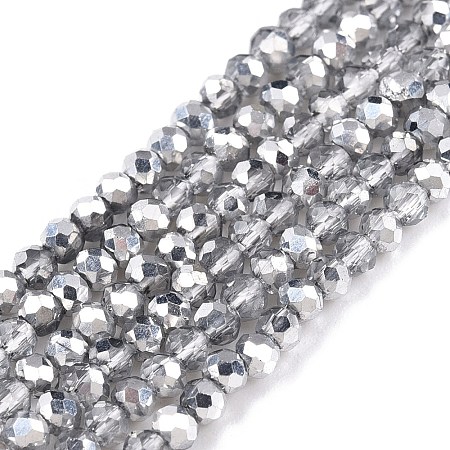 Electroplate Glass Beads Strands EGLA-T021-04G-1