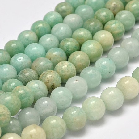 Grade B Natural Amazonite Round Bead Strands G-M296-05-6mm-1