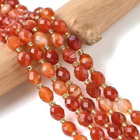 Natural Banded Agate Beads Strands G-F809-A37-01-1