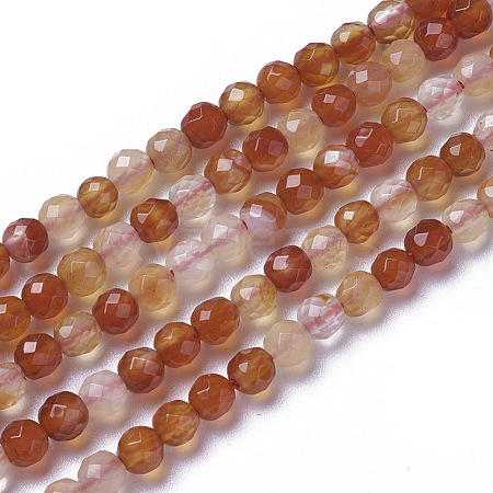 Natural Red Agate Beads Strands G-F596-35-2mm-1