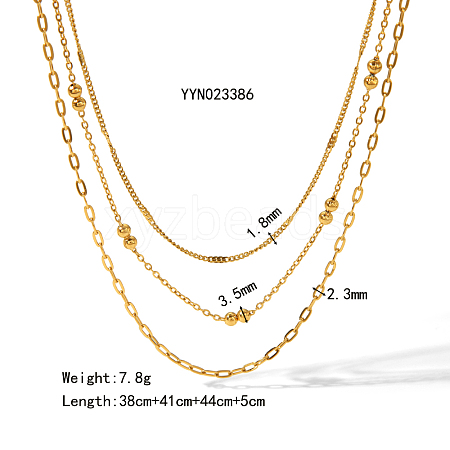 Stainless Steel Multi-Layer Necklace for Women WC3328-1