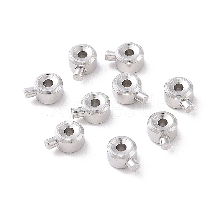 Anti-Tarnish Rhodium Plated 925 Sterling Silver Crimp Beads STER-D035-01P-1