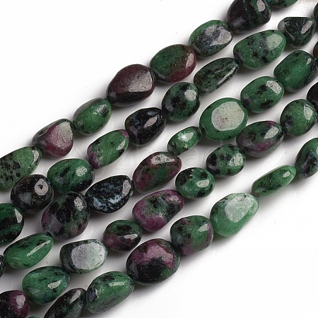 Natural Ruby in Zoisite Beads Strands G-D0002-D69-1