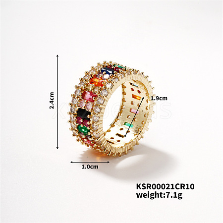 Elegant Brass Rhinestones Ring for Women EH2106-4-1