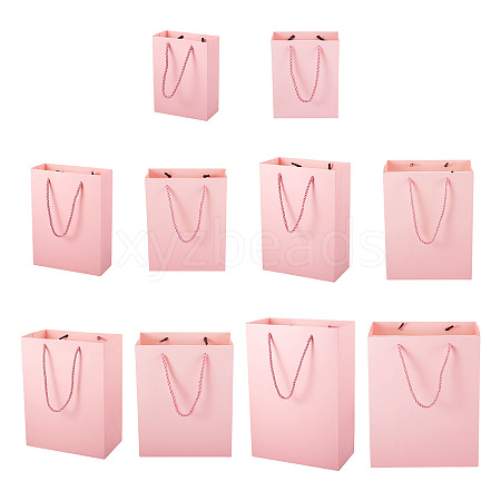 10Pcs 5 Sizes Kraft Paper Gift Shopping Bags Set ABAG-TA0002-23B-1