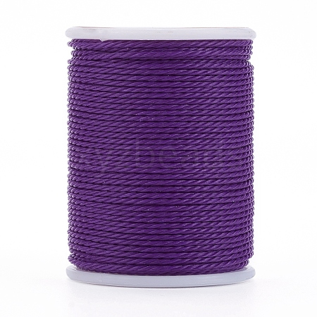 Round Waxed Polyester Cord YC-G006-01-1.0mm-13-1