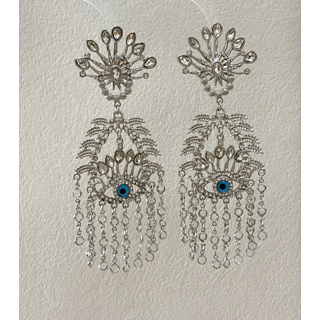 Alloy Rhinestone Chandelier Earrings for Women WGAEBEB-02-1
