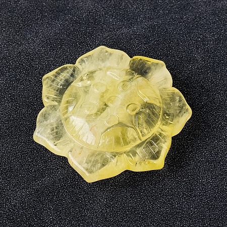 Natural Yellow Quartz Lotus Craft Home Decoration Ornament PW-WGBA56A-03-1