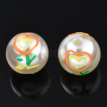 ABS Plastic Imitation Pearl Beads KY-N015-98-1