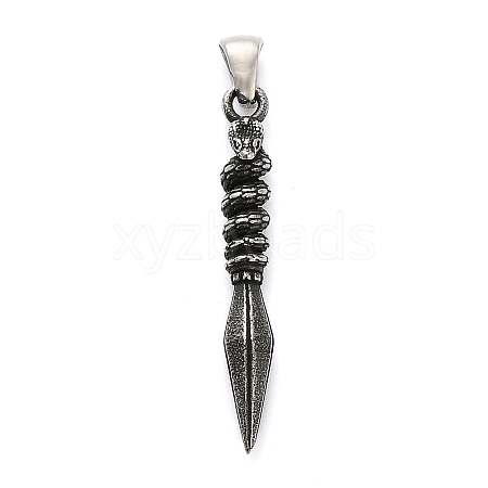 316 Surgical Stainless Steel Pendants STAS-A123-04B-AS-1