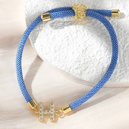 Adjustable Nylon Cord Bracelets X-BJEW-C096-01G-08-1