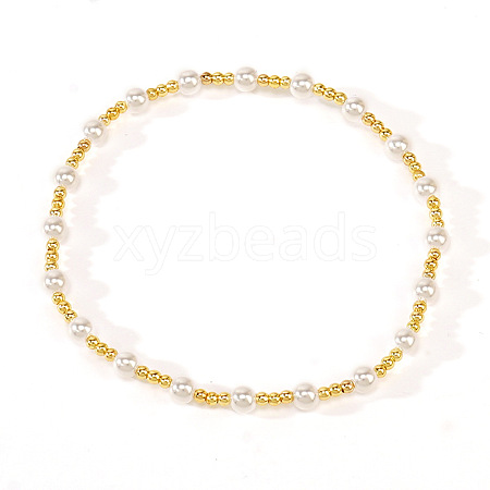 Minimalist Brass Beads Stretch Bracelets YR3004-1