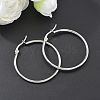 Tarnish Resistant 304 Stainless Steel Hoop Earrings EJEW-F105-08P-2