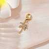 Brass Micro Pave Cubic Zirconia Coconut Tree Pendant Decorations HJEW-JM02904-02-1