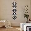 Moon Phase Wood Hanging Wall Decorations HJEW-WH0054-015-5