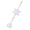 AB Color Glass Snowflake Pendant Decorations AJEW-Q144-02P-02-3