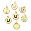 Brass Enamel Pendants KK-I378-09G-1