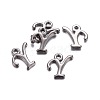 Gunmetal Plated Alloy Letter Pendants PALLOY-J718-01B-Y-2