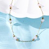 304 Stainless Steel & Glass Link Chain Necklaces NJEW-U026-22G-2