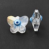 Evil Eye Glass Butterfly Beads G-P485-01A-1