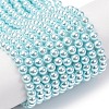 Electroplated Shell Pearl Beads Strands BSHE-G041-4mm-03-1