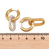 304 Stainless Steel Rhinestone Hoop Earrings EJEW-T057-02G-3