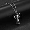 304 Stainless Steel Angel Urn Ashes Necklaces STAS-Z106-06P-2