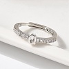 S925 Sterling Silver Adjustable Letter Rings for Women RJEW-M068-01P-Q-5