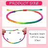 5Pcs 5 Color Braided Nylon Thread Cord Bracelets Set BJEW-SW00049-05-7