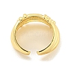 Brass Bamboo Open Cuff Ring for Women RJEW-M173-12A-G-3