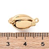 Brass & Black Lip Shell & Epoxy Resin Box Clasps KK-P291-26G-02-3