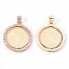 Alloy Pendant Cabochon Settings Y-PALLOY-S107-005KC-RS-2